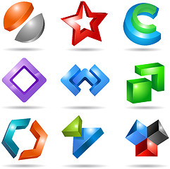 Image showing set of icons or logos