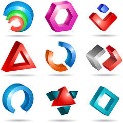 Image showing set of icons or logos