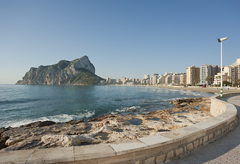 Image showing Calpe coast promenade