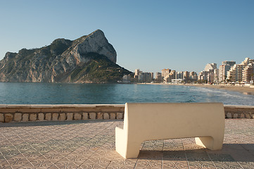 Image showing Bench on promenade