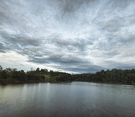 Image showing Scenic lake landscape