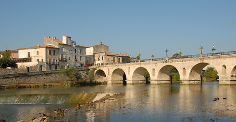 Image showing french bridge in sommieres