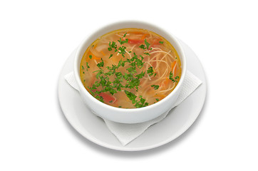Image showing zama (zeama), romanian and moldavian chicken soup