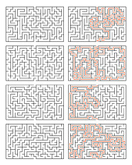 Image showing four mazes