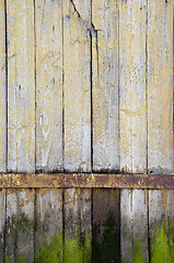 Image showing background ancient retro wooden plank rural door 