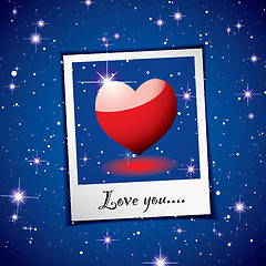 Image showing Love heart space photo
