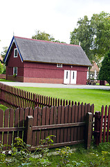Image showing country tourism house fence and tidy environment 