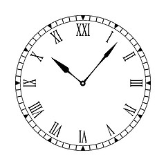 Image showing Roman clean clock face