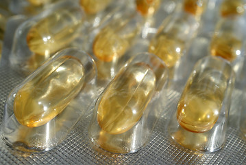 Image showing Fish Oil Capsules in Blister Package