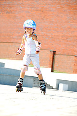 Image showing child on inline rollerblade skates