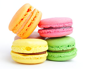 Image showing colorful french macarons