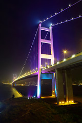 Image showing Tsing Ma Bridge at Hongkong