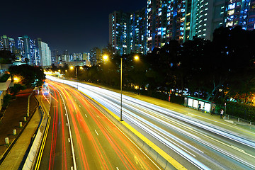 Image showing highway in city at night