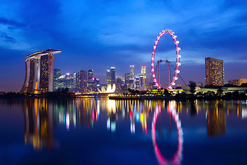 Image showing Singapore at night