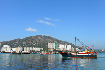 Image showing Fishing boat in Hong Kong, Tuen Mun