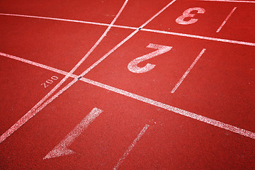 Image showing Running track for athletes