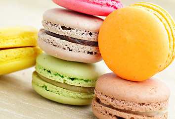 Image showing Colorful macaroons