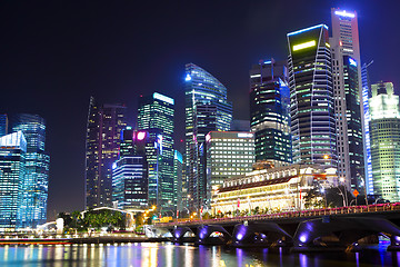 Image showing cityscape of Singapore at night