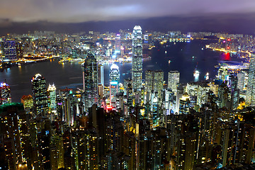 Image showing Hong Kong at night