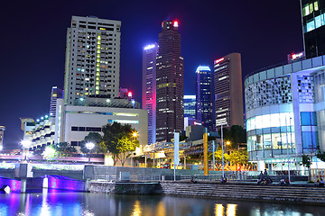 Image showing Singapore city at night