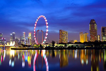 Image showing Singapore city at night