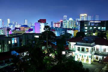 Image showing Singapore downtown at night