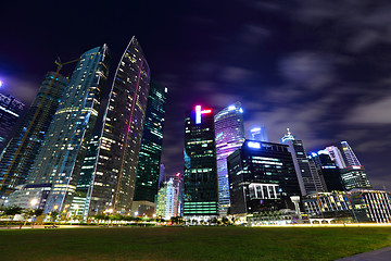 Image showing Singapore cityscape at night