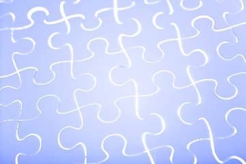 Image showing Puzzle in blue