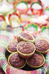 Image showing banana and chocolate muffins