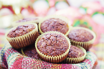 Image showing banana and chocolate muffins