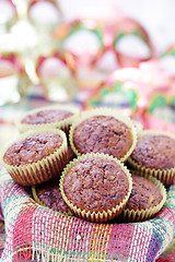 Image showing banana and chocolate muffins