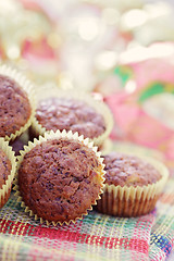 Image showing banana and chocolate muffins