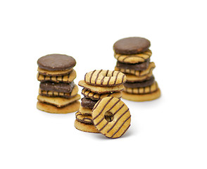 Image showing Shortcakes with chocolate glaze