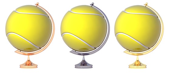 Image showing Abstract tennis ball Globe