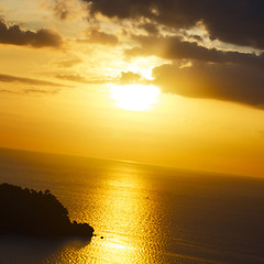 Image showing Sunset over Andaman Sea