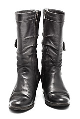 Image showing Black Leather Female Boots