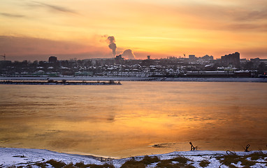 Image showing Sunset over Angara