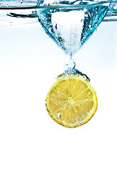 Image showing Lemon In Water Splash