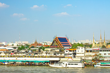 Image showing Wat Pho on Chao Phraya