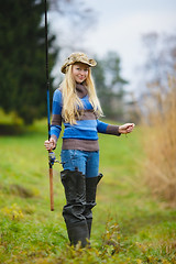 Image showing Woman Fishing