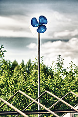 Image showing Blue Garden Windmill