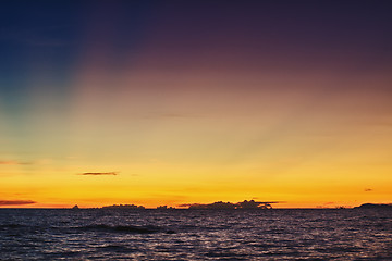 Image showing Sunset over Andaman Sea