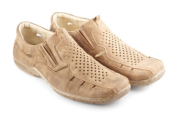 Image showing Beige Suede Shoes