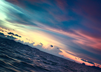 Image showing Sunset over Andaman Sea