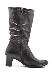 Image showing Black Leather Female Boots