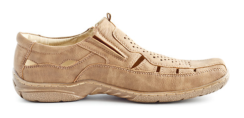 Image showing Beige Suede Shoe