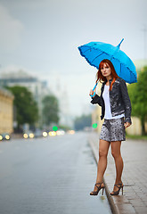 Image showing Girls Waiting a Bus