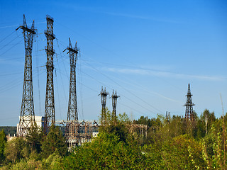 Image showing Substation in Forest