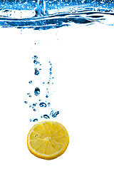 Image showing Lemon In Water Splash