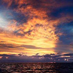 Image showing Sunset over Andaman Sea